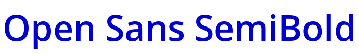 Open Sans SemiBold font